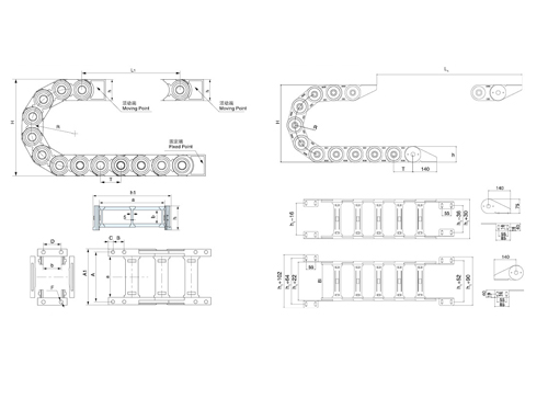 重型工程塑料拖链